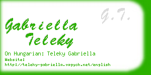 gabriella teleky business card